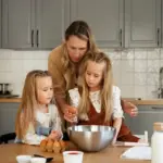happy dutch family morning routine kitchen