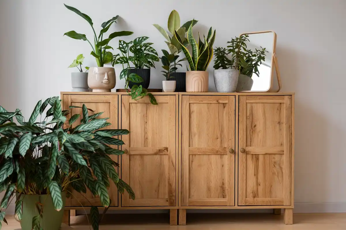 Modern Dutch living room with multifunctional storage furniture