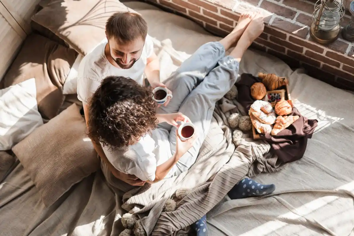 happy family enjoying cozy home activities