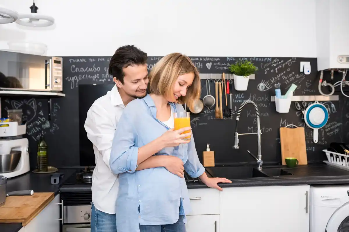 family organizing whiteboard kitchen