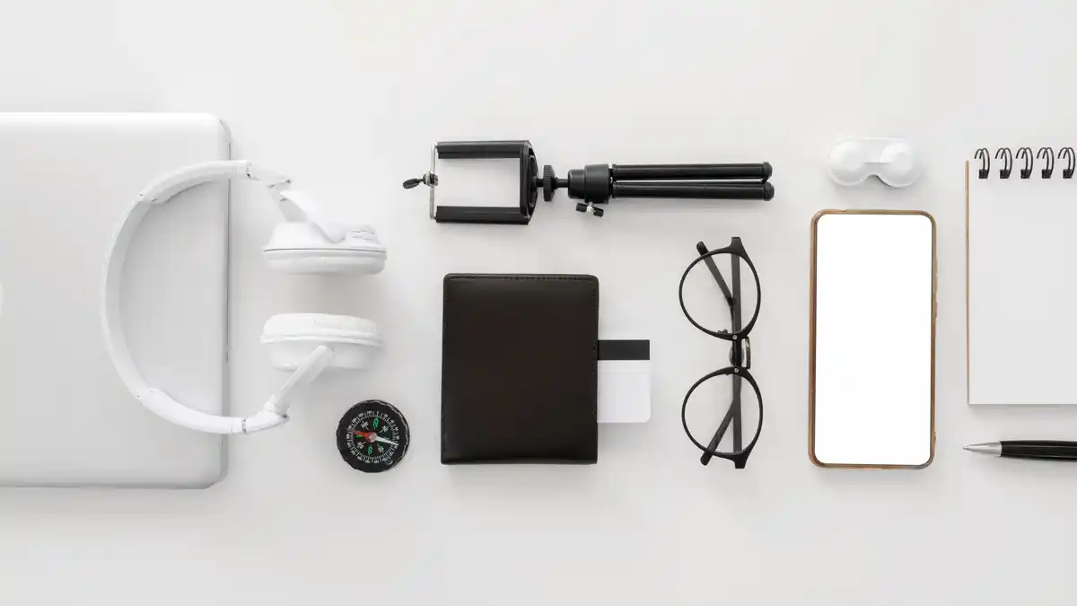 organized suitcase packing with tech accessories