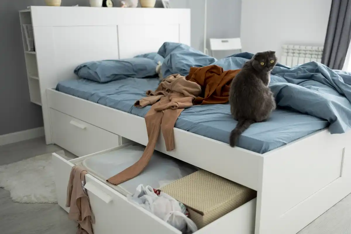 decluttering messy room before after