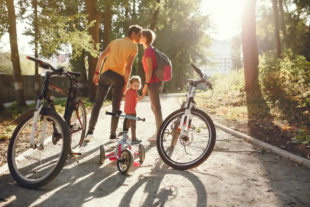 family cycling Netherlands outdoor activity