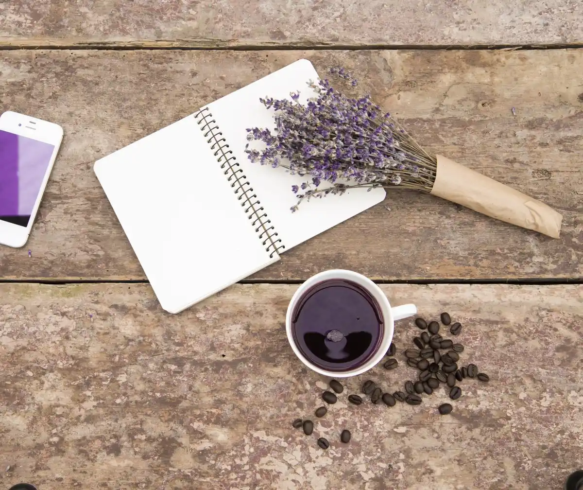 daily planner notebook coffee morning routine