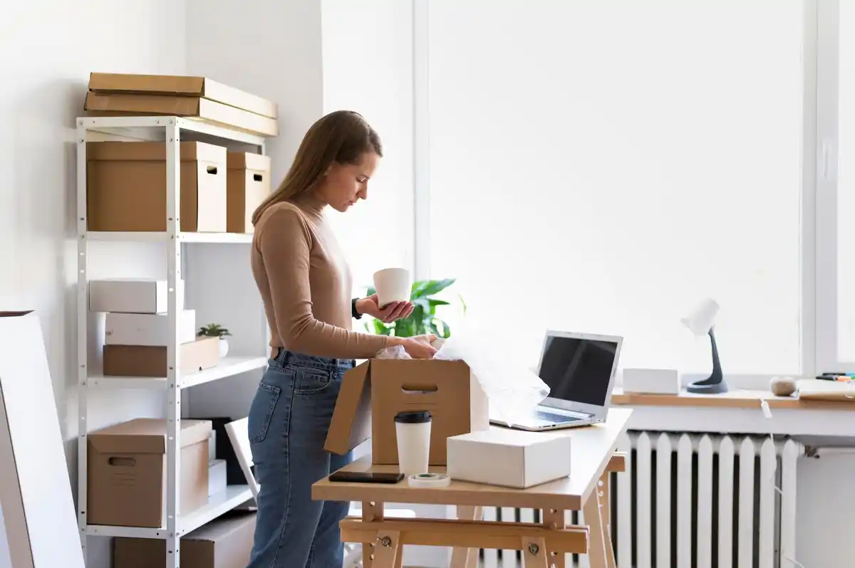 home organization boxes sorting