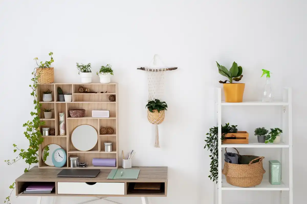 scandinavian style organized home zone
