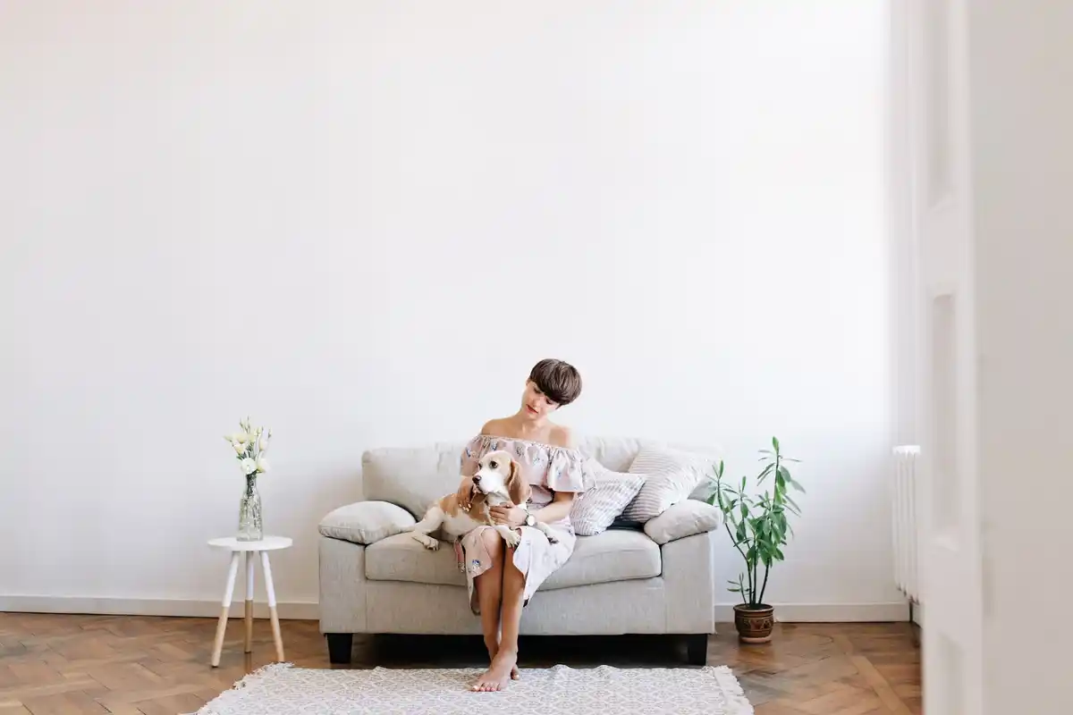 minimalist clean home living room