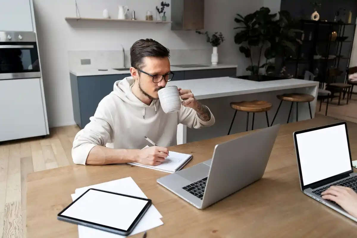 focused person home workspace productivity hacks
