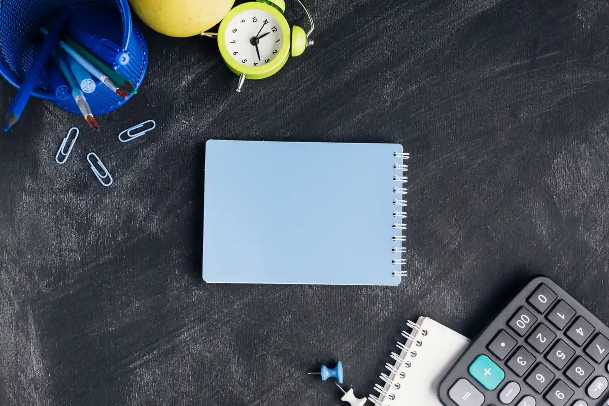 planning time blocks office desk