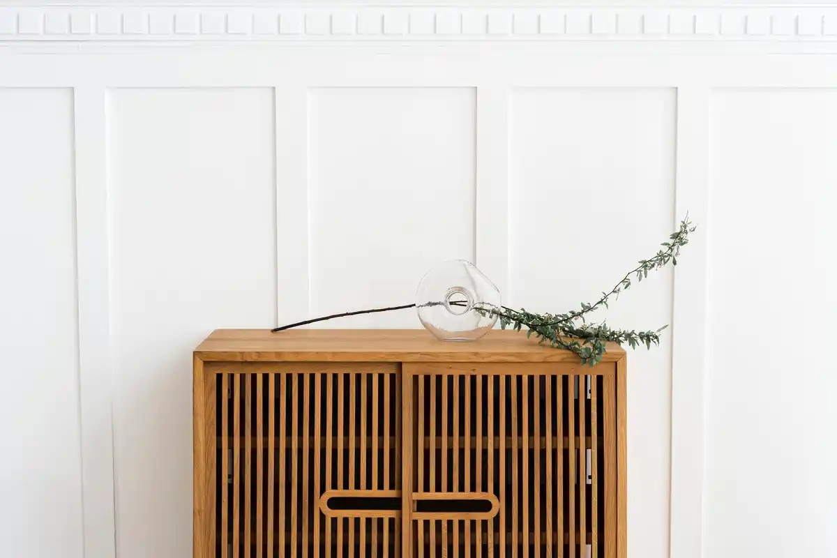 minimalist tidy living room with storage solutions