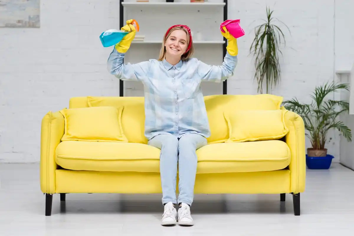 cleaning stains from fabric sofa with kitchen supplies