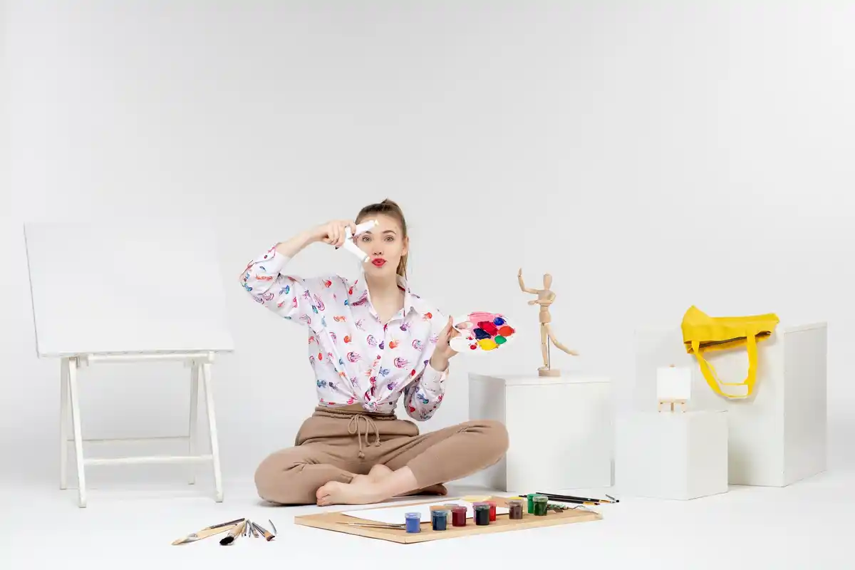 creative beginner art hobby casual artist home studio