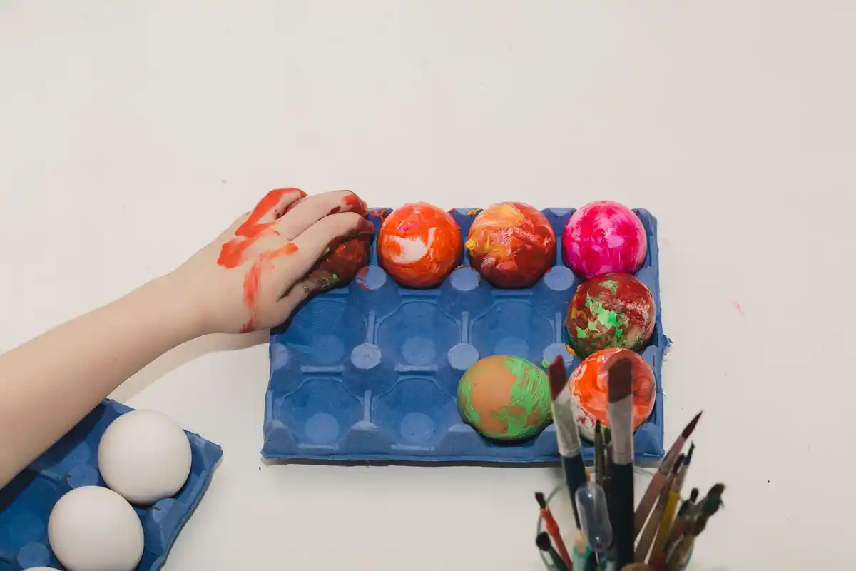 hands crafting with children creative materials Netherlands