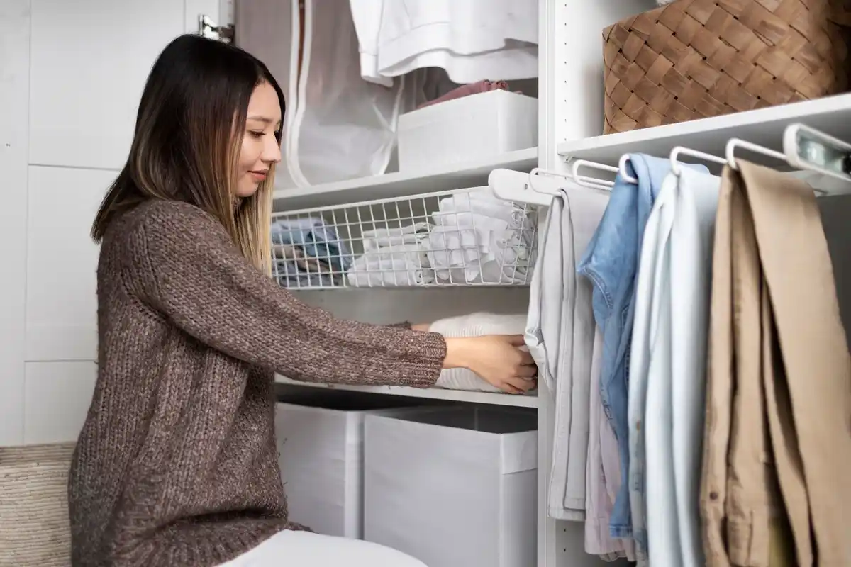 closet organization before and after