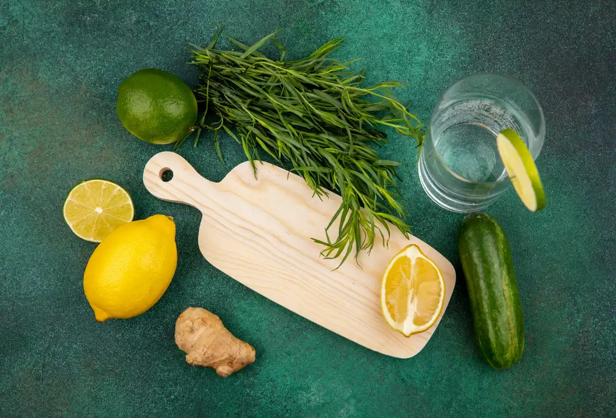 fresh lemon and herbs seasoning kitchen
