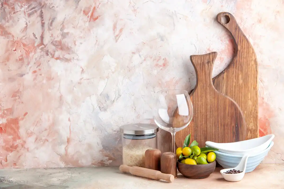 modern kitchen countertop cooking essentials