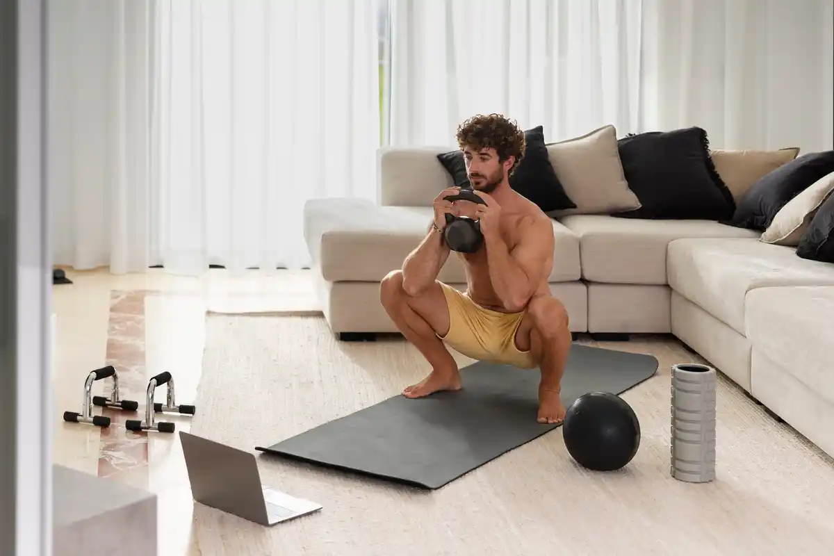 short home workout in living room