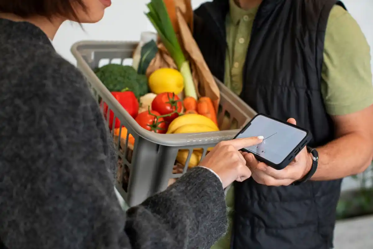 Dutch supermarket shopping list phone
